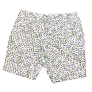 Page & Tuttle Wm’s Sz 14 Multi Neon Abstract Athletic Golf Shorts